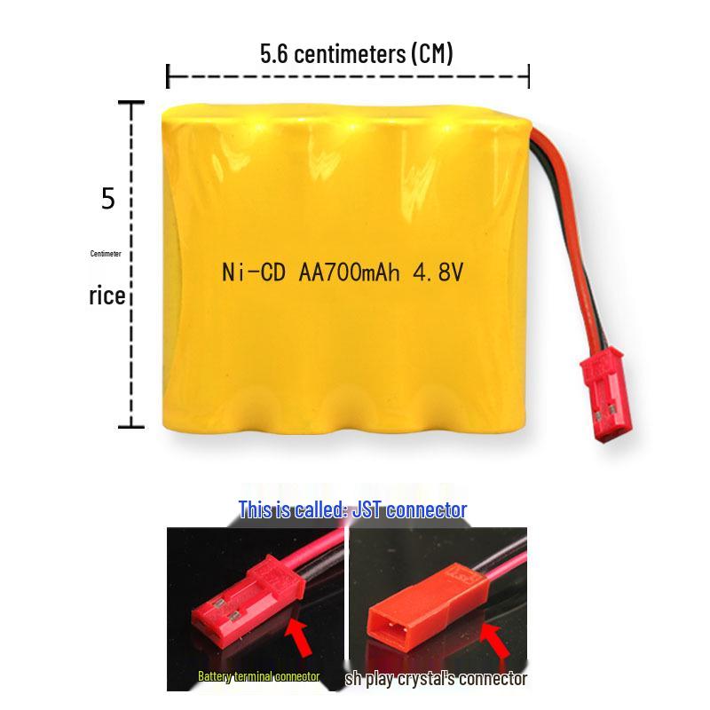 Rechargeable Battery Pack for Remote Control Toy Cars - 3.6V, 4.8V, 6V, 700mAh - Toy Accessories