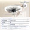 Smart Remote Control Ceiling Fan with LED Lighting Ceiling Fan with Lights Remote Control E27 Converter Base for Living Room