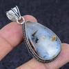 Dendrite Opal Gemstone Handmade 925 Sterling Silver Jewelry Pendant 2.13" A3L33
