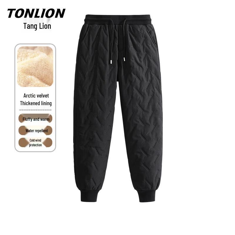 

TonLion Men s Winter Fleece-Lined Thermal Casual Pants XL