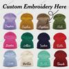 Custom Logo Knit Hat with Embroidered Letters - Women's & Men's Windproof Warm Beanie