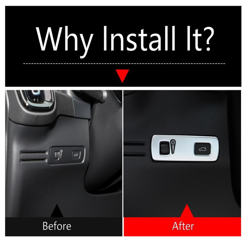 LHD Head Lights Lamp Switch Button Panel Cover Trim For Volvo XC90 XC60 XC40 S90 V90 2018 - 2026 Matte Carbon Fiber Accessories