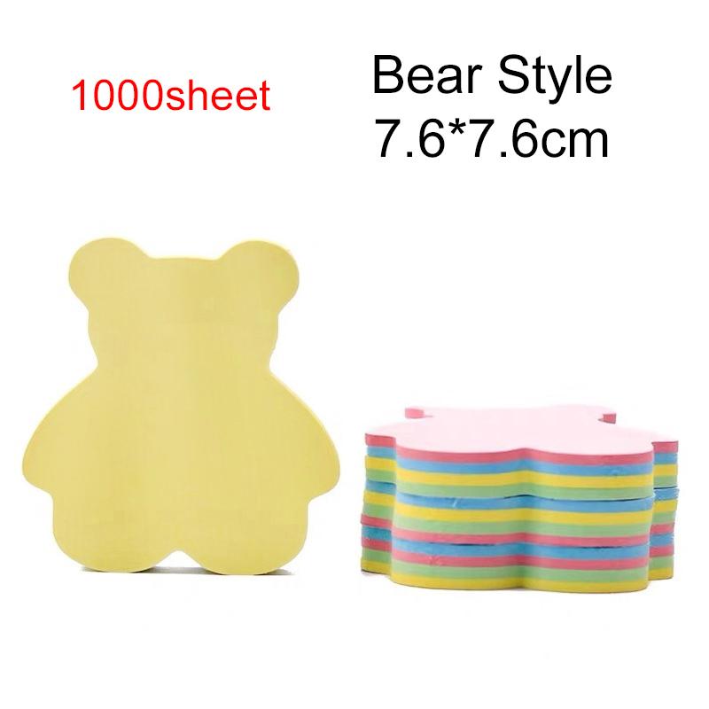 1000sheet Sticky Note Teaching Incentive Supplies Office Study Notes Fluorescent Color Student Sticky Notes Tear-off Message TMZ