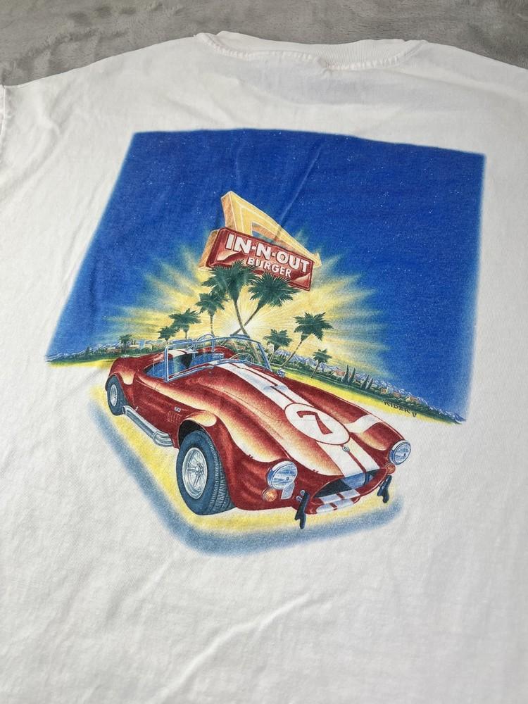 

Vintage 90s InNOut Burger Shirt Mens Large White California Car Americana Unisex T-Shirt XXXL