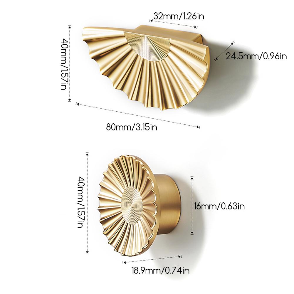Gold Dressers Knobs For Drawer Ergonomic Semi-Circle Design For Comfortable Grip For Bedroom Wardrobe Accents