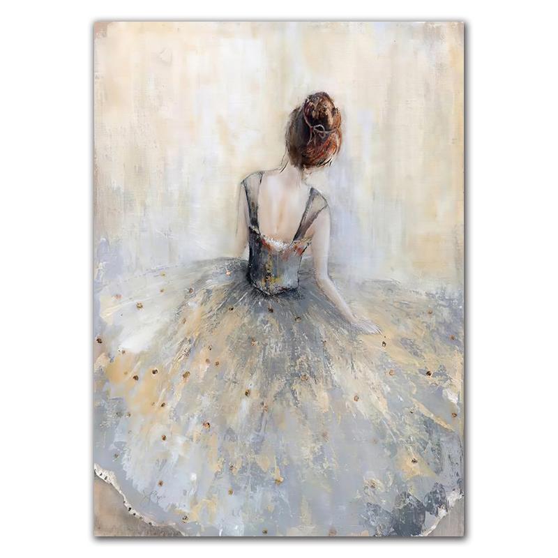 

Элегантные постеры и принты балерины в скандинавском стиле, портретное платье для девушки, настенные художественные фотографии, картина на холсте, домашний декор HD0055 50x70cm no frame