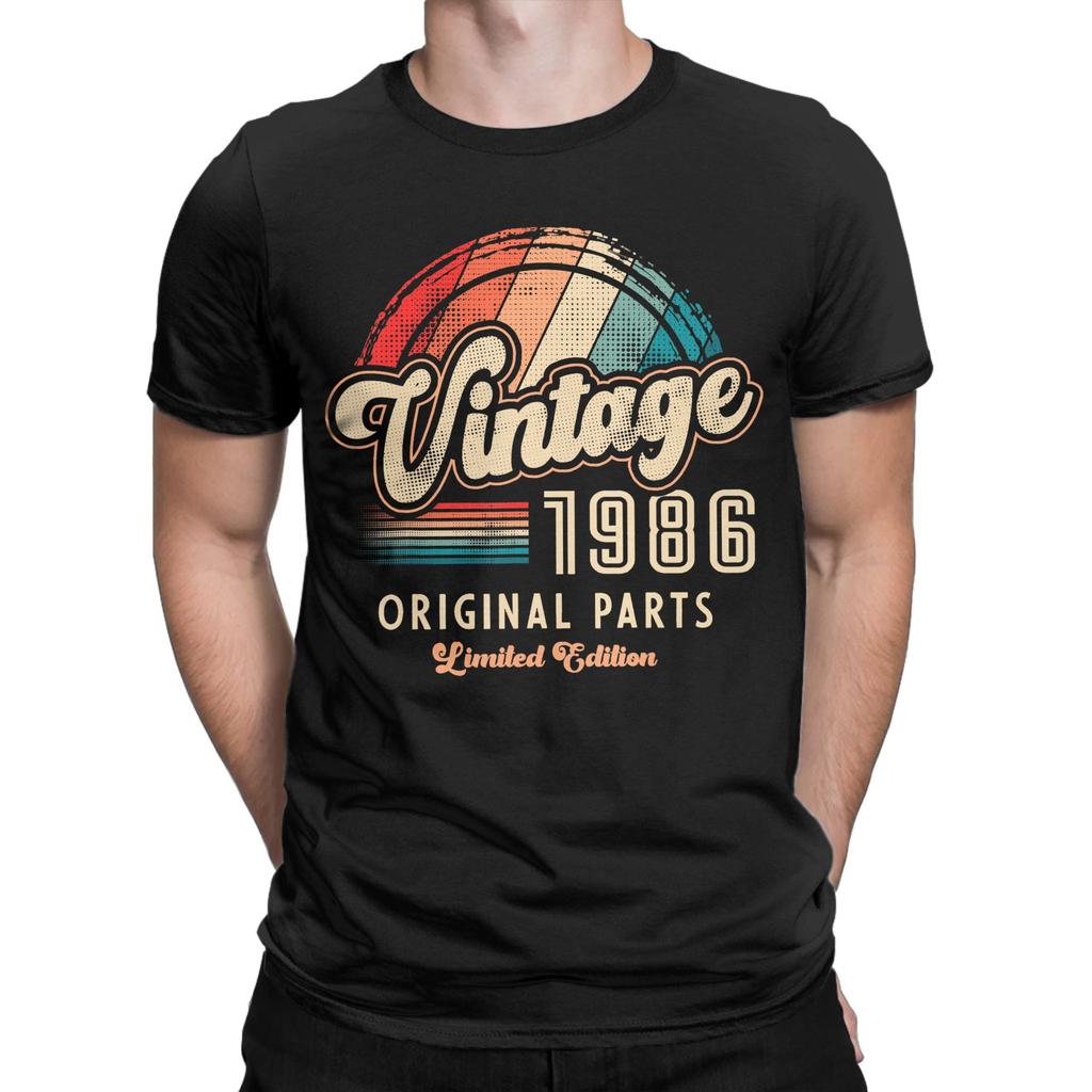1986 Limited Edition TShirts for Unisex Unisex Retro 40th Birthday Funny 100 Cotton Tees O Neck T Shirts Big Size Tops