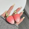 1 szt. Brelok Truskawkowy Balsam do Ust Rozgrzewający Długotrwały Naturalny Różowy Szminka Tint Zmieniająca Kolor Szminka Owocowa Pielęgnacja Ust Makijaż