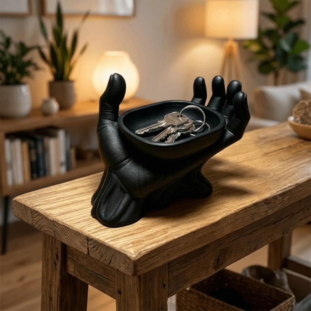 Craft Open Palm Palm Jewelry Storage Tray Multi-purpose Plastic Hand Sculpture 3D Printed Decorative Ornament Key Storage