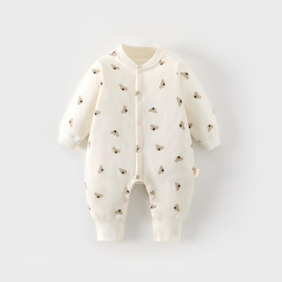 

Pure Cotton Quilted Baby Bodysuit 40g - 0 to 1 Year, Spring/Winter Jumpsuit Pajamas 80