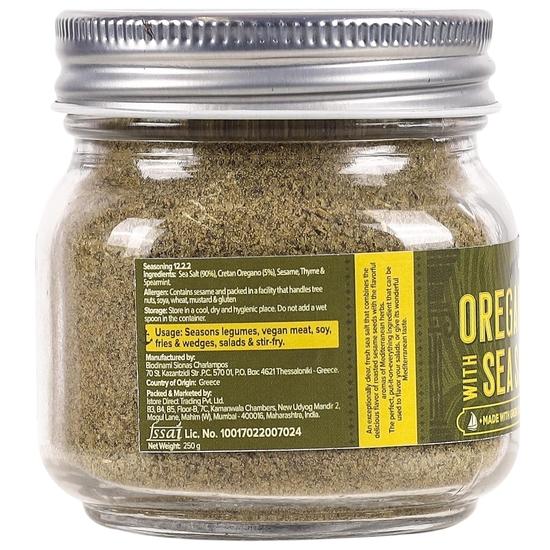 Urban Platter Oregano-Gewürz mit Meersalz und Sesampulver, (Produkt aus Griechenland, griechisches Meersalz, mediterrane Kräuter, Saisongemüse),250 Gramm