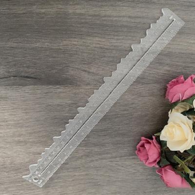 Yousheng 3Pcs 11.81" Acrylic Paper Tearing Ruler Deckle Edge Ruler for Cutting Paper To Irregular Edge Wavy Edge Measuring Tool for Embossing DIY