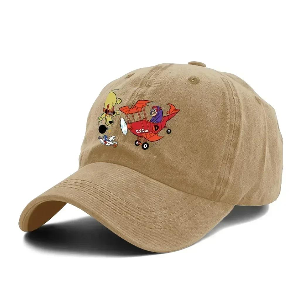 Washed Mens Baseball Cap Plain Trucker Snapback Caps Dad Hat Wacky Races Anime TV Series Golf Hats