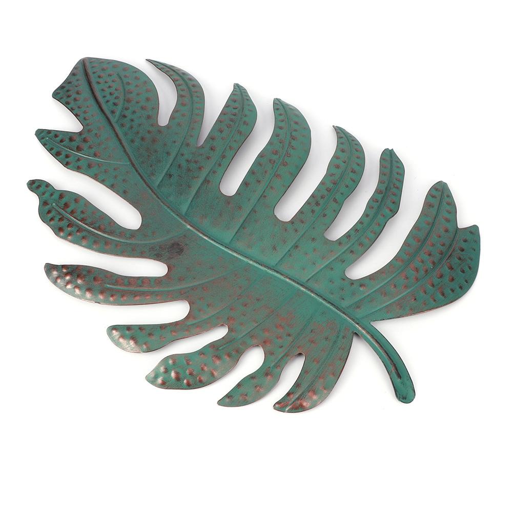 Wandbehang Eisen Simulierter Blauer Blatt Schmuck Kunsthandwerk für Heim Innenwanddekoration