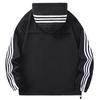 Reißverschluss lässige Kapuzenjacke drei Streifen Sweatshirt atmungsaktiv lässige Jacke Herren locker