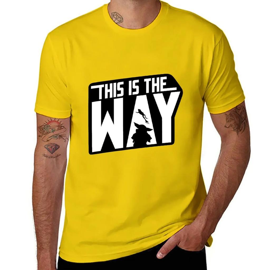 clothes mens t shirts casual stylish New This is the way grogu TShirt Short sleeve man Short Sleeve Cotton Summer Cartoon 2024
