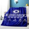 Football Club F.C Pattern Blanket for Home Decoration, Bed, Sofa, Car Travel, Camping, Suitable for All Seasons, Birthday Christmas Gift