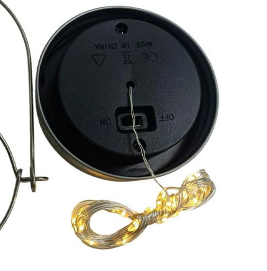 Solar Mason Jar Lights: 30 LED Firefly String, Copper Wire Hanging for American Courtyard