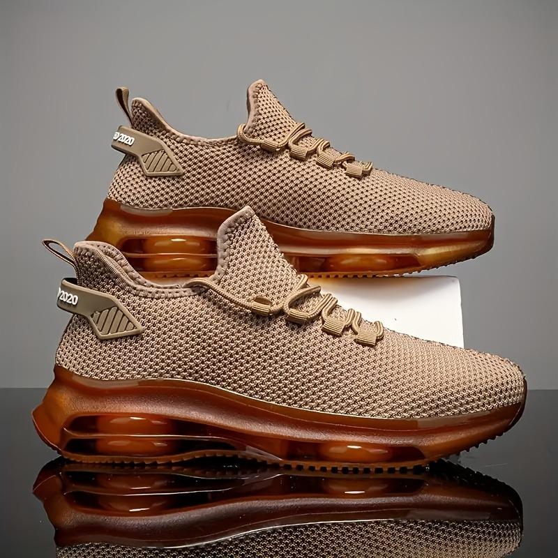 Herren Sport Laufschuhe Schwarz Joggingschuhe Casual Sportschuhe Braun Outdoor Atmungsaktives Mesh Leicht Stoßdämpfend Tennis