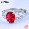 925 Sterling Silver Ruby Ring for Women Wedding Fashion Jewelry