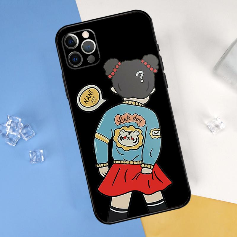 

Cartoon Couple Love Boy Girl Phone Case For iPhone 16 Pro 15 Pro 11 13 14 Pro Max 12 Mini XR 16 15 Plus 16e Cover Shell iPhone 15 Plus