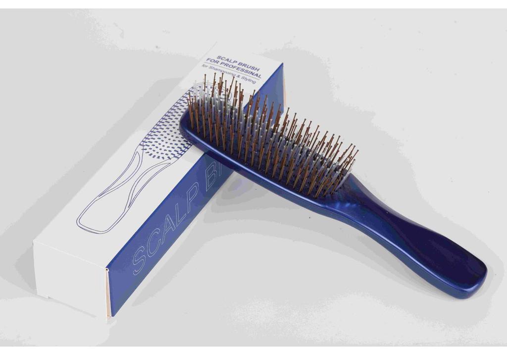 Dual-Use Fluffy Styling & Detangling Comb with Soft Fine Needles and Massage Feature