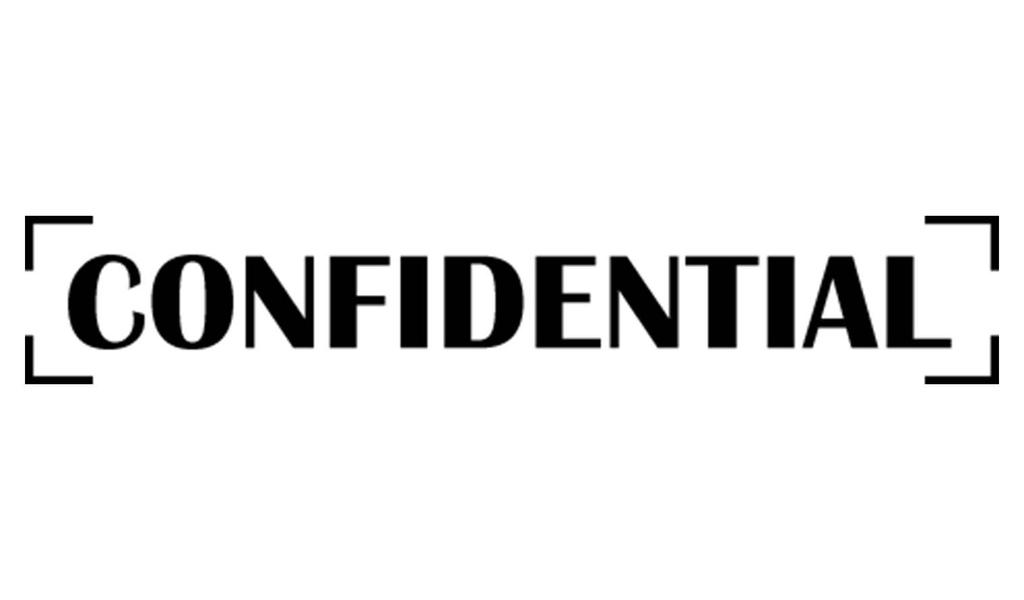 Printtoo Confidential Self Inking Rubber Stamp Pre-Inked Office Stamp- Home Office Business Stationery, Black- 42 x 9