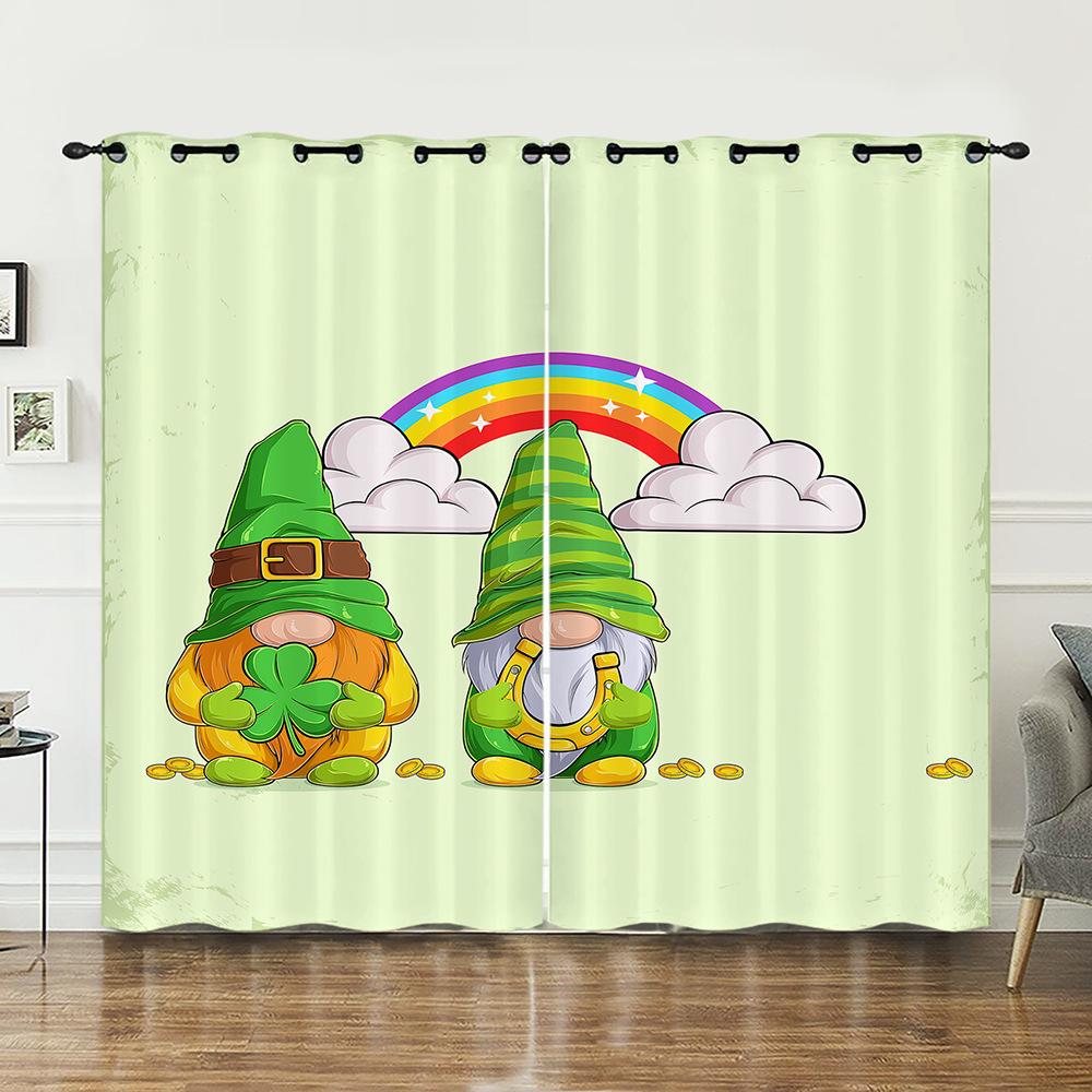 Curtains Santatrick Festival Cuckold Festival Curtains Digital Printing Blackout Curtains No Punching