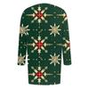 Women's Fashion Casual Christmas Tree Printed Mid-Length Cardigan Jacket