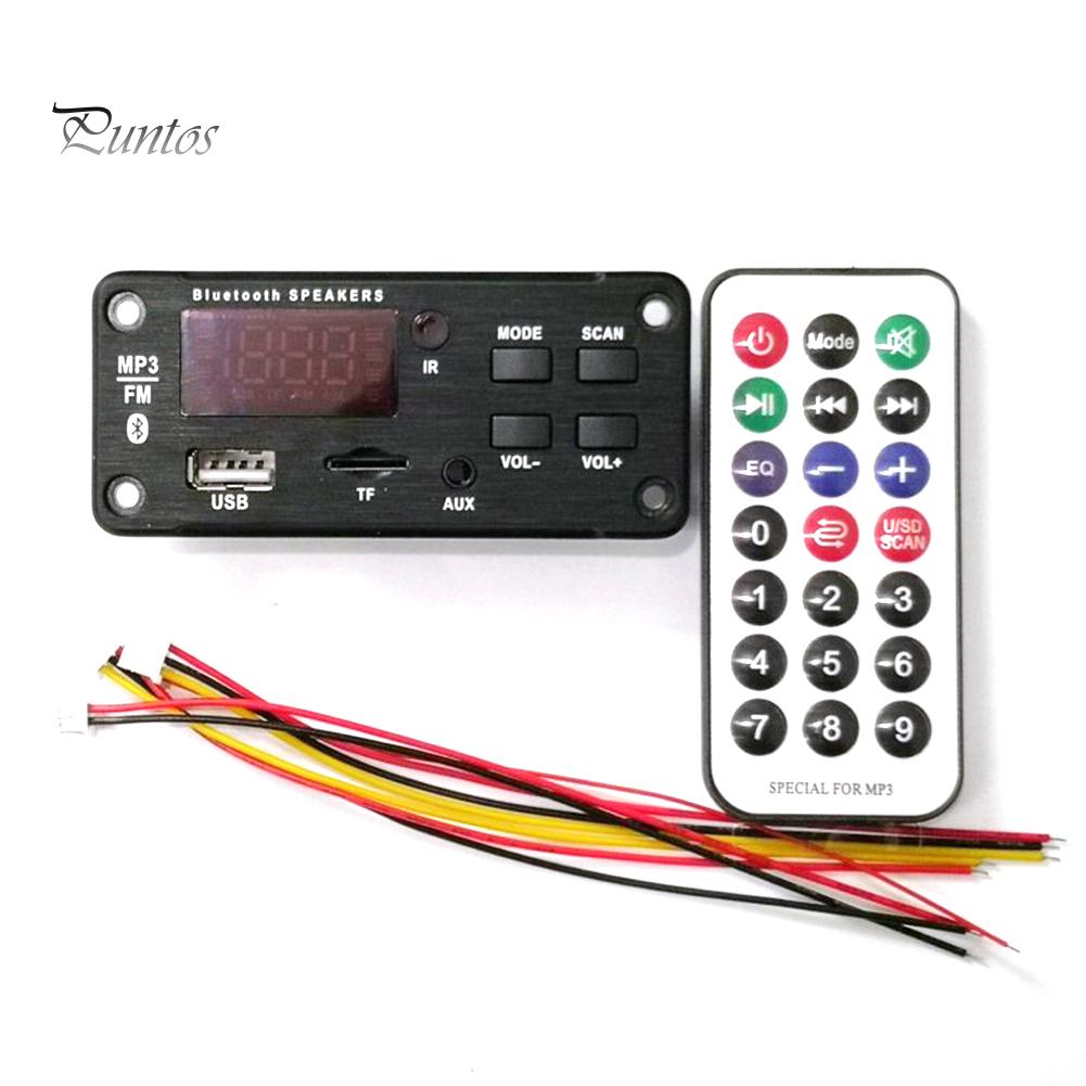 Bluetooths Vehicle FM Radio Car Speaker Module MP3 Decoder Board Music Player