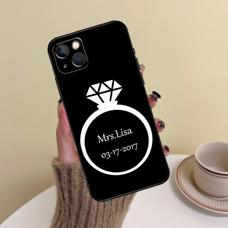 Personalised Wedding Mrs To Be Bride Phone Case For iPhone 15 14 13 12 11 16 Pro Max Mini X XS XR Max 7 8 Cover Funda