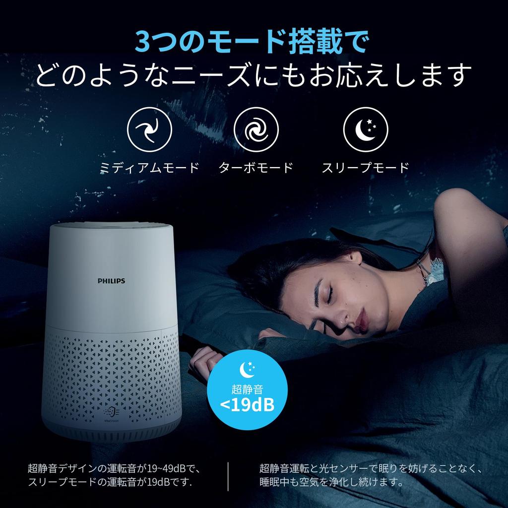 PHILIPS Air Purifier 24 Tatami Pollen Small Tabletop HEPA Filter Energy Saving App Controllable Disinfection Dust Collection Dust Virus Pet Hair Japan