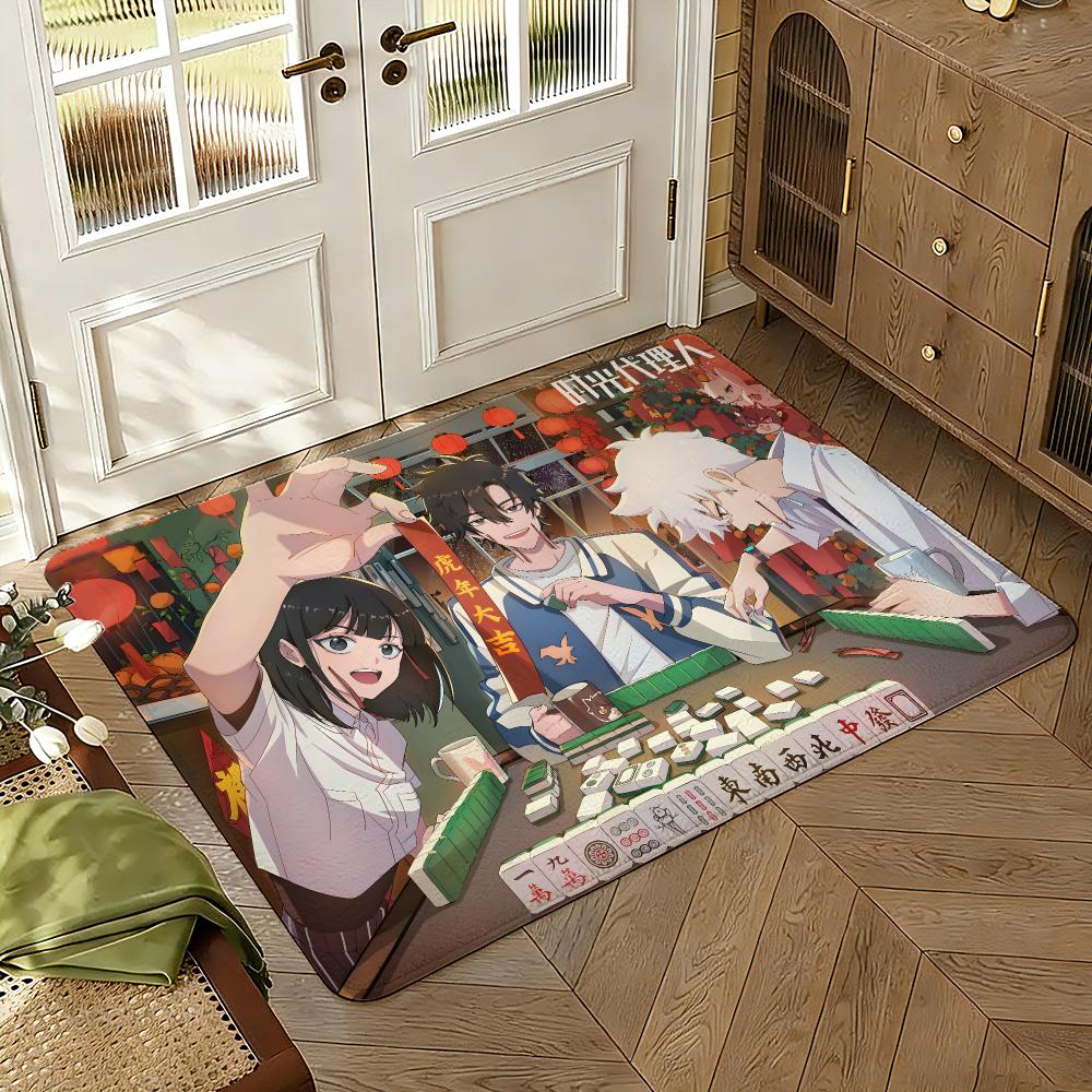 Hot Bl Anime L-link Click Floor Mat Soft Thickened Absorbent Non-Slip Bedroom Living Room Door Mat Home Decor Flannel Rugs