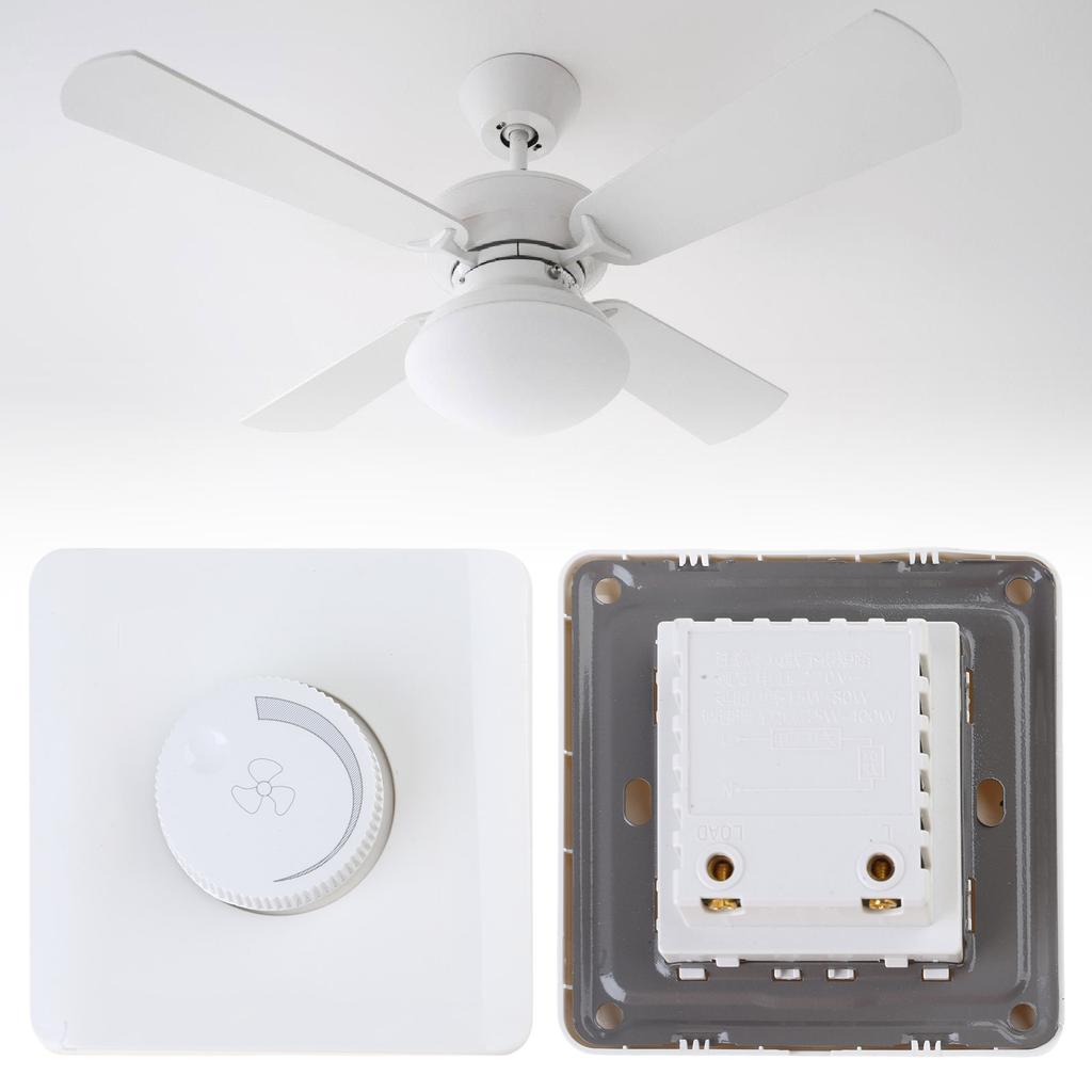 Ceiling Fan Speed Regulator Concealed Mount Stepless Adjustable Fan Speed Controller 86 Type Enjoy Easily Operate