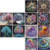 4pcs Partial Drill Special Shape Diamond Painting Kits 30x30cm Crystal Rhinestone Paintings for Home Wall Decor