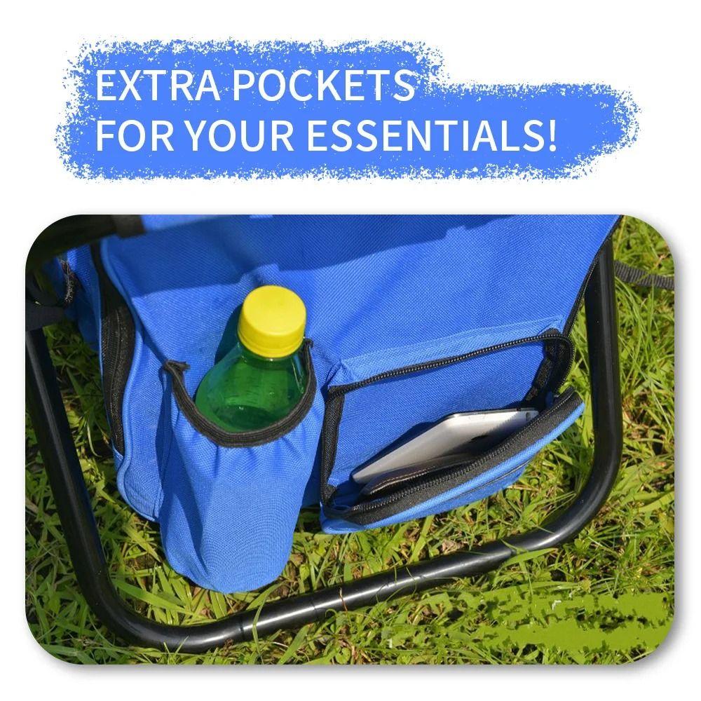 Strong Load-bearing Smart Fishing Chair with Cooler Bag Sports Folding Chair Picnic