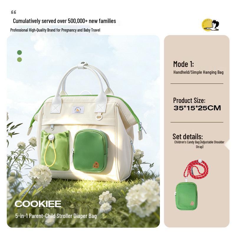 

Alamom Multipurpose Mummy Bag: Large Capacity, Lightweight, Single/Double Shoulder & Handheld for Mom & Baby Outings
