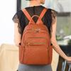 Simple and Versatile Backpack Large Capacity Casual Retro Backpack Multifunctional Shoulder Bag Women's Soft Leather Backpack