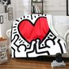 1pc Blanket Keith Haring Ascending2 Print Design, Lightweight Blanket for Sofa, Bed- Soft &Warm, Gift for All Seasons like Christmas, Halloween