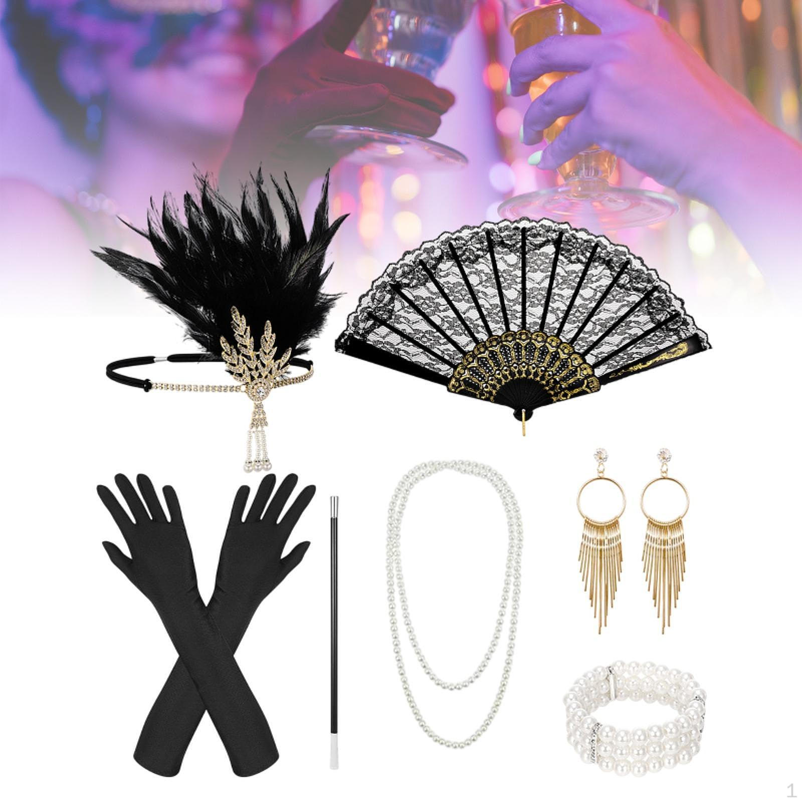 

Колекція жіночих аксесуарів 1920-х років із пов язкою на голову для тематичних заходів Style A