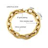 316L Stainless Steel Big Heavy Chain Bracelets for Men Women Thick Links Friendship Bracelets Punk Chains Minimalist Jewelry