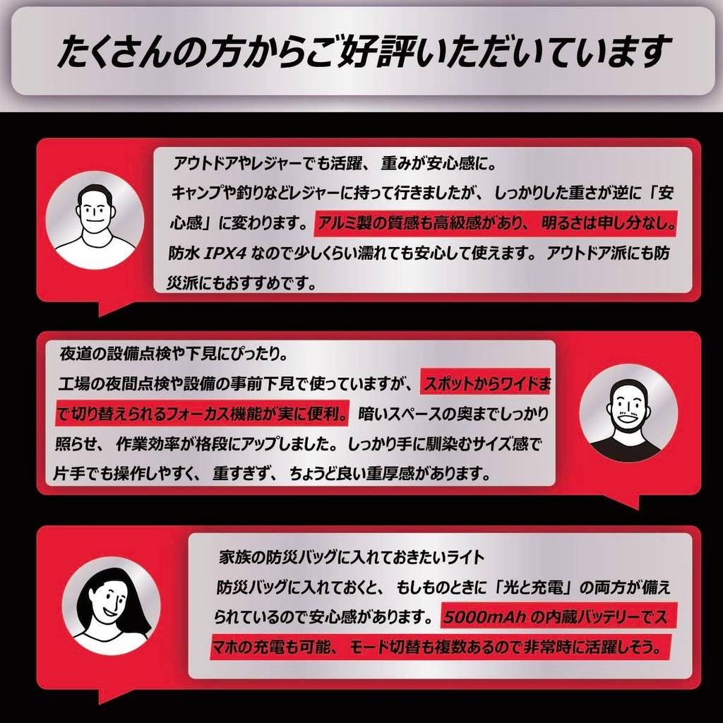 Energizer LED Light, Rechargeable Metal Light with Power for Mobile Devices (Maximum 1200lm Brightness / Up To 8 Hours of Run Time) PMHRL71