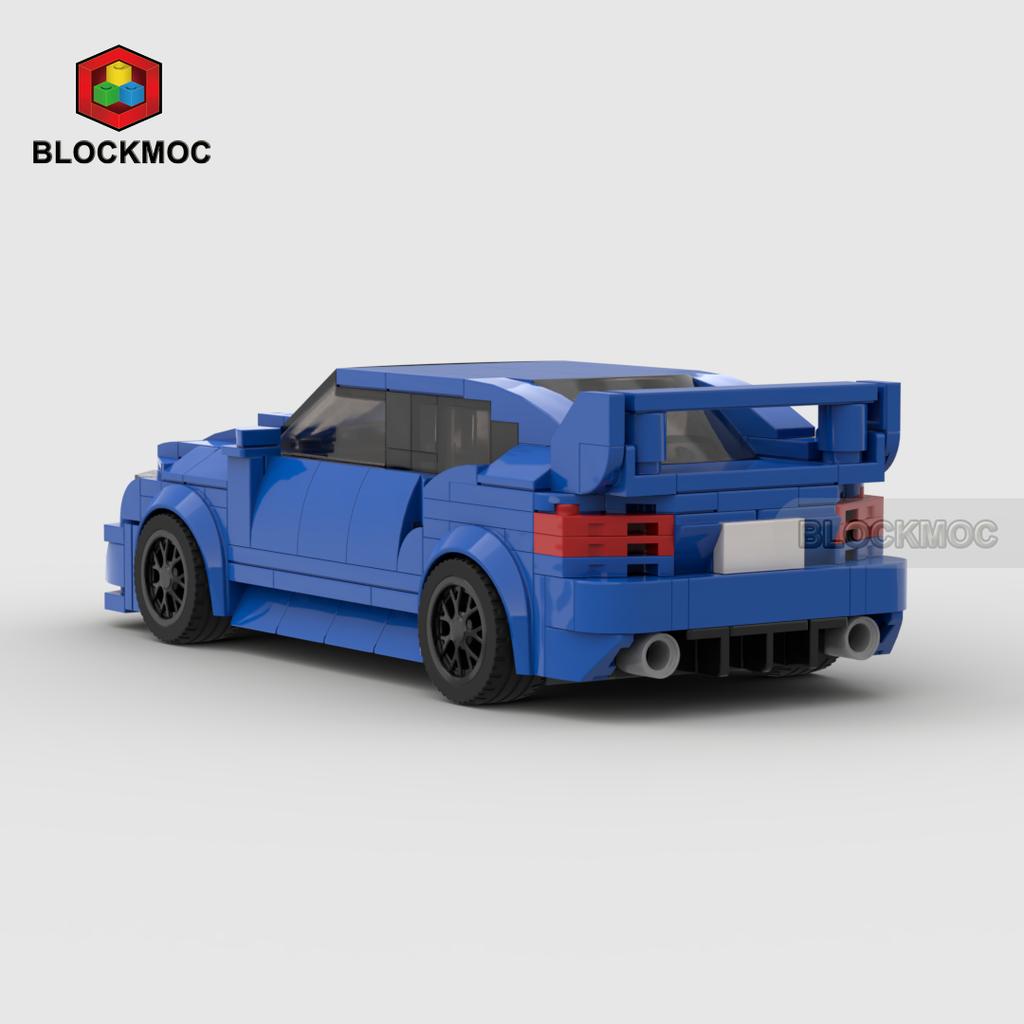 MOC Bricks Blue BRZ STi WRX K508 22b Sti Racing Sports Car Racer Building Blocks Creative Garage Toys for Boy