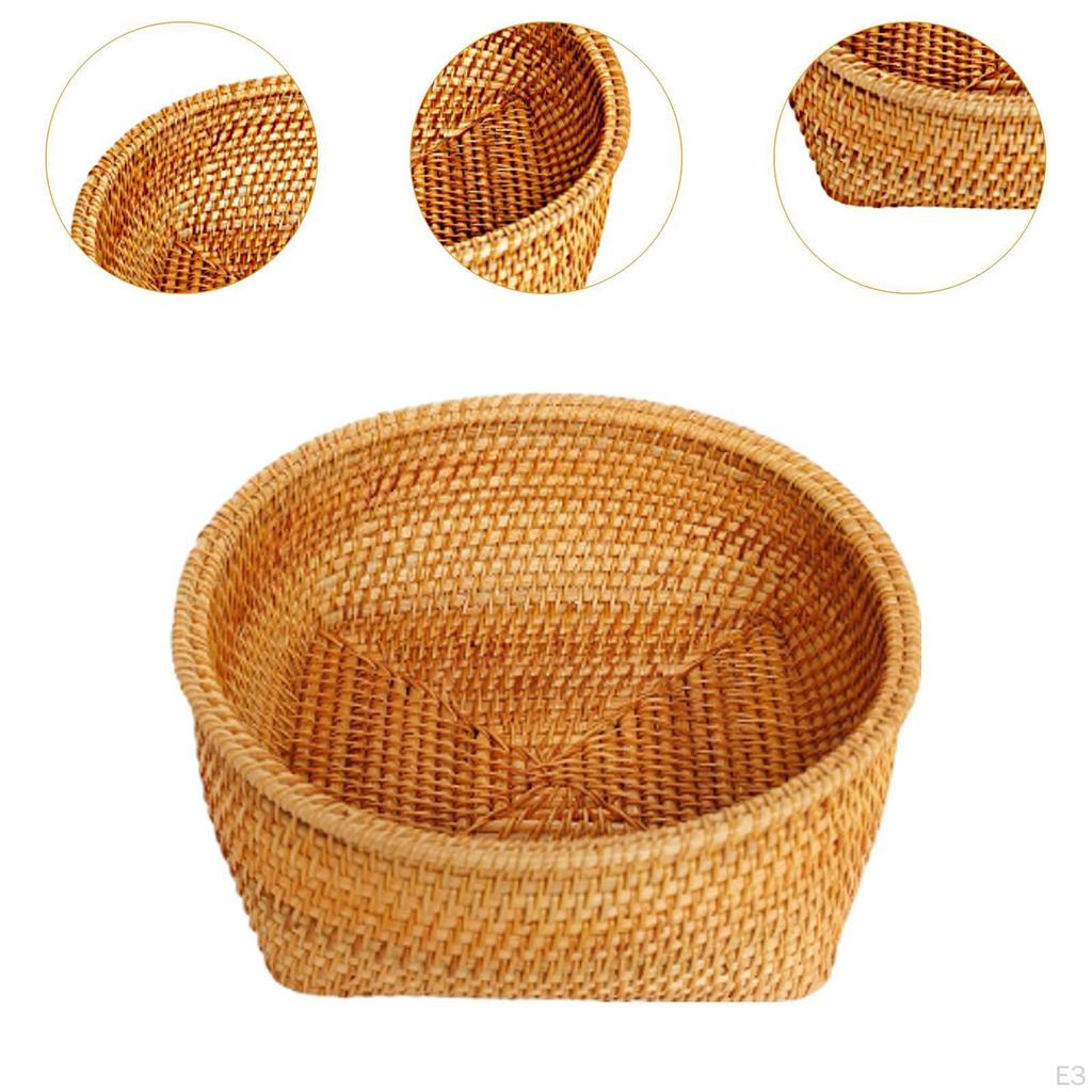 Banker of Wicker Basket Organizer The Basketry Decoration Mimbre Bowl Rattan Fruit