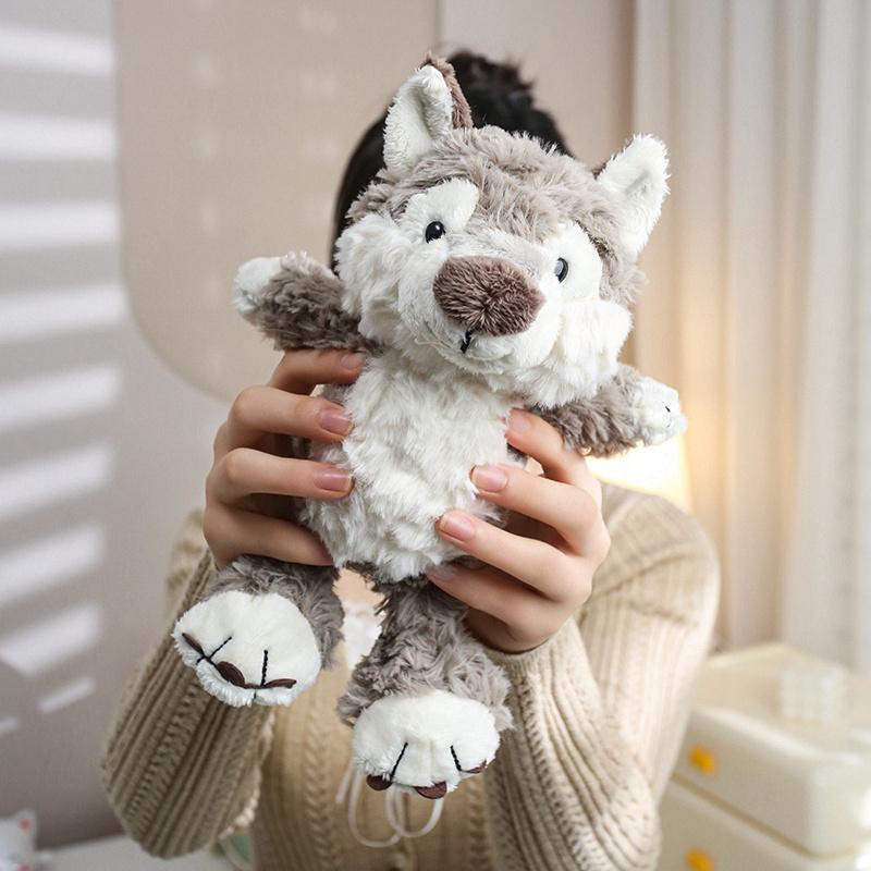 17cm Cute Cartoon Wolf Doll Boy Birthday Children's Day Gift Plush Toys Plushie Stuffed Toys Decoration Christmas Gifts