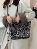 Damen 2025 Graffiti Canvas Tote - Schulterhandtasche mit großem Fassungsvermögen