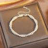 Broken Silver Bracelet Women'S Light Luxury Niche Design High-End Sense Beaded Adjustable Women'S Double-Layer Exquisite Jewelry