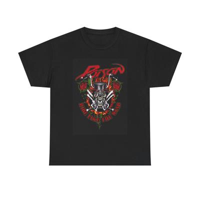 Poison T-shirt Vintage Retro Bret Michaels Classic Rock Unisex Heavy Cotton Tee