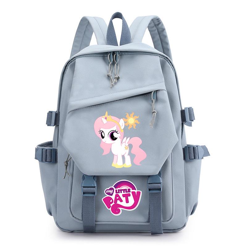 Pony Poly Rainbow Pony Printed Student School Bag Large Capacity Primary And Secondary School Student School Bag Children'S Backpack