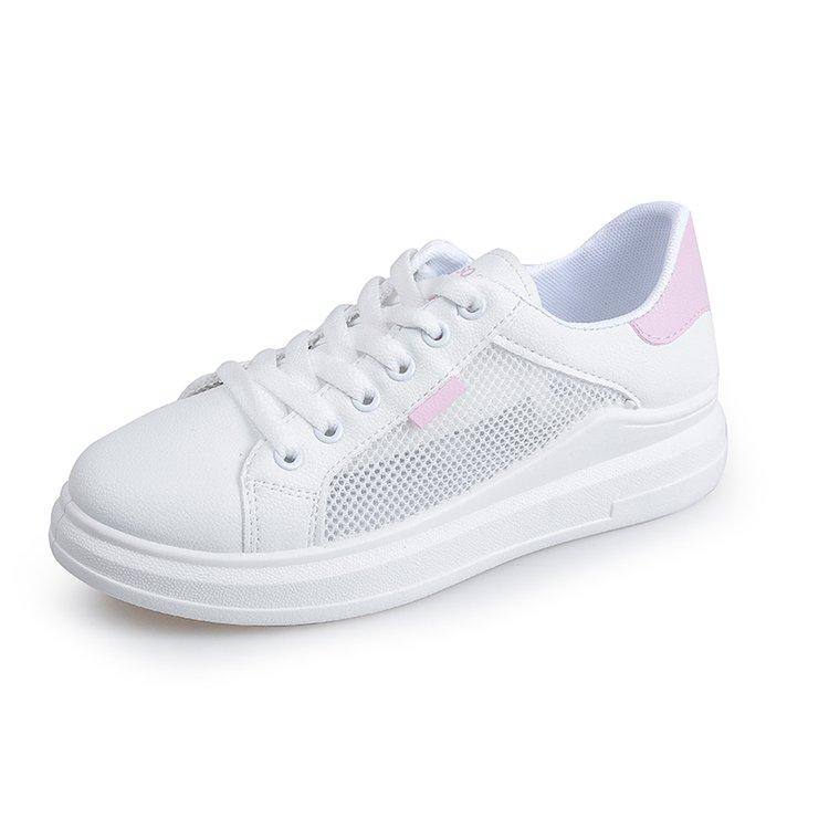 

women shoes 2024 white platform wedge sneakers high heel sneakers shoes women casual mesh Breathable shoes zapatillas mujer wer4 7 розовый